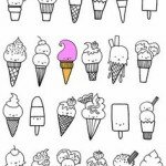 Дудлинг для начинающих узоры мороженное