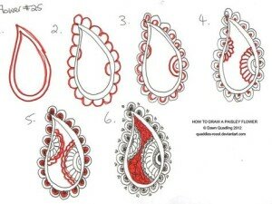 Зентангл узор цветы шаг за шагом