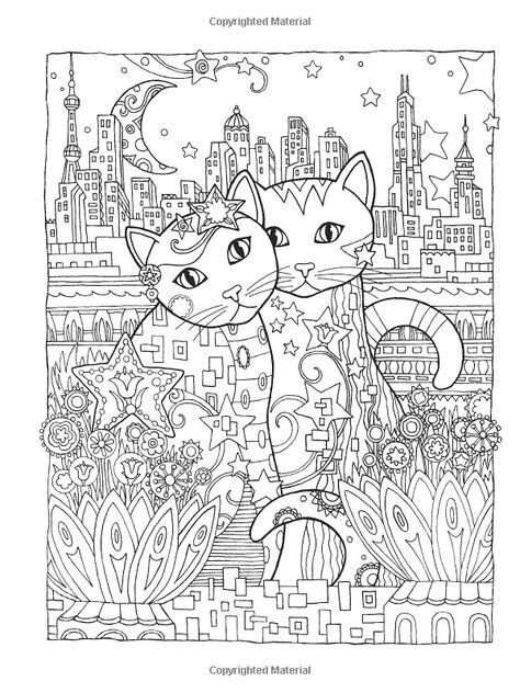 Антистресс раскраски две кошки