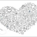 Раскраска сердце на 14 февраля