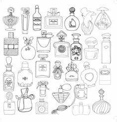 Картинки антистресс для раскрашивания - парфюм