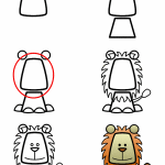 Дудлинг узоры поэтапно лев