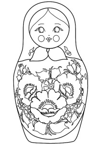 Russian dolls - Coloring Pages for Adults9
