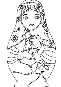 Russian dolls - Coloring Pages for Adults8